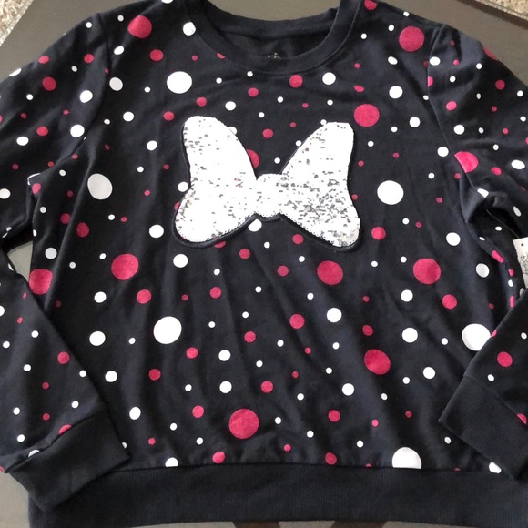 Disney’s Minnie Polka Dot 2-Way Sequin Sweatshirt - Picture 7 of 10